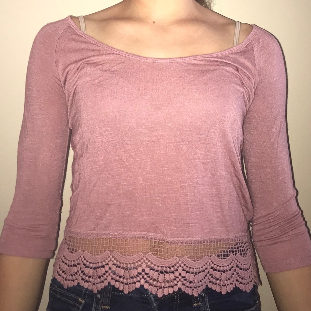 LA Hearts Rose 3/4 Sleeve Tee
